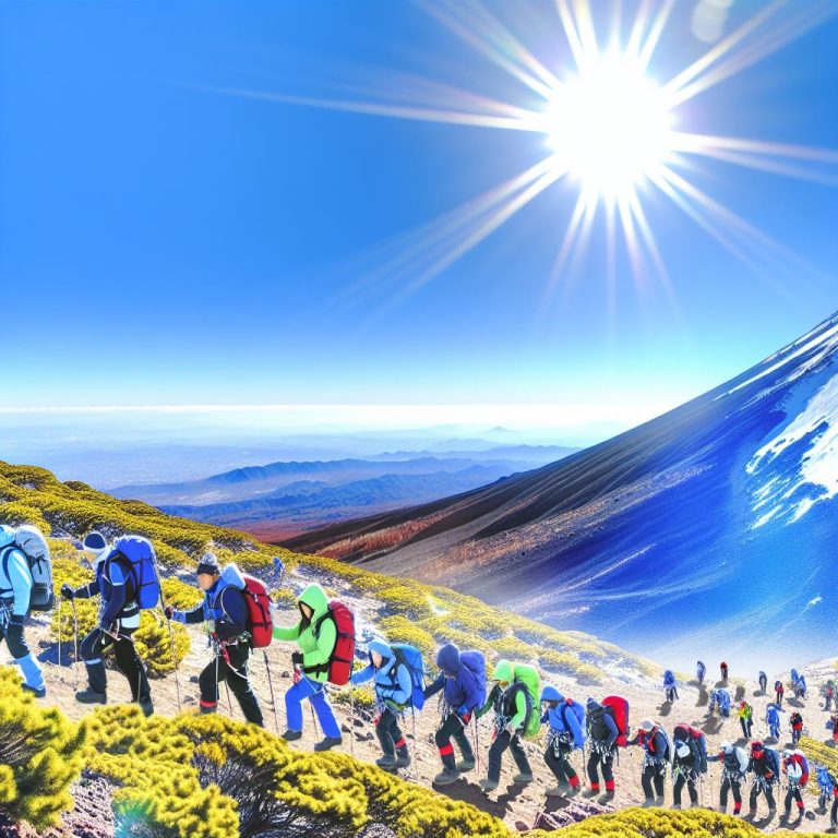 Hike Mount Fuji during the climbing season.